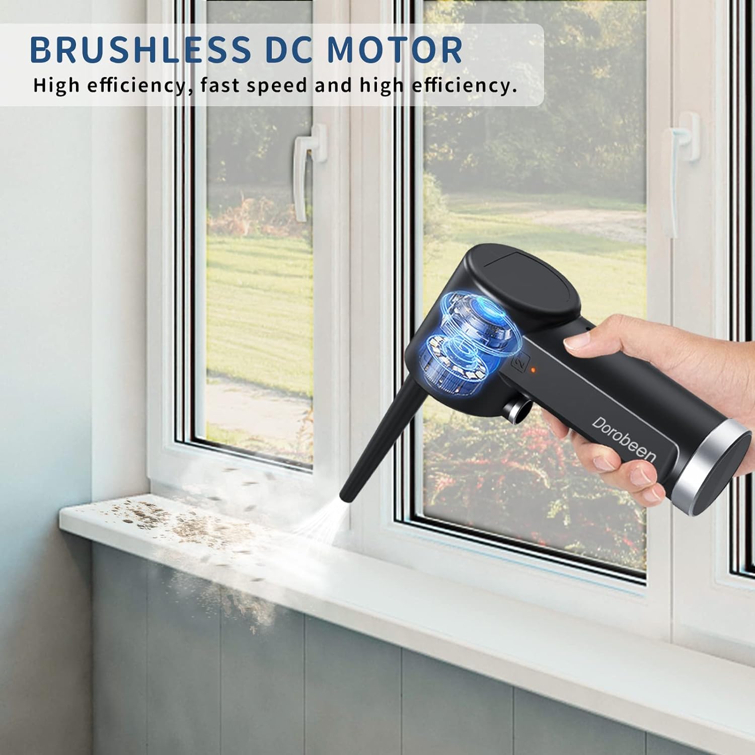 Compressed air dust collector rechargeable electric air dust collector computer can brushless DC motor 8000mAh battery portable cordless compressed air for keyboard cleaning