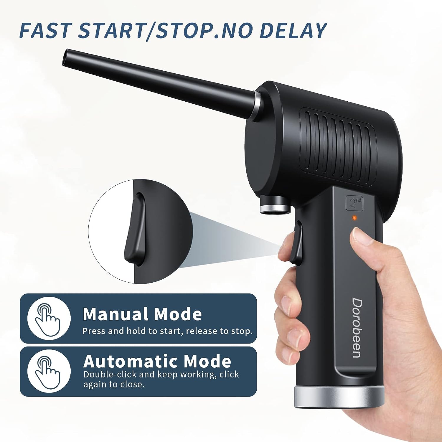 Compressed air dust collector rechargeable electric air dust collector computer can brushless DC motor 8000mAh battery portable cordless compressed air for keyboard cleaning