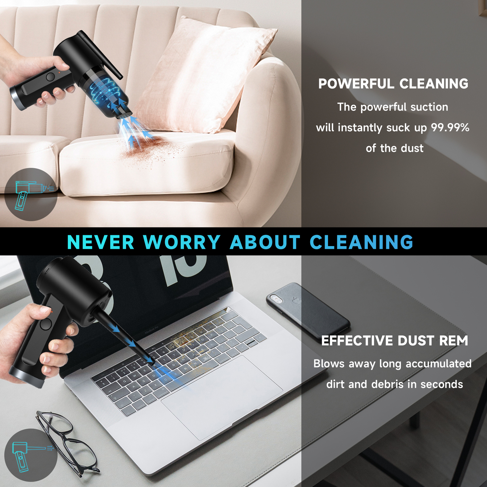 TAD052 Vacuum cleaner with air duster