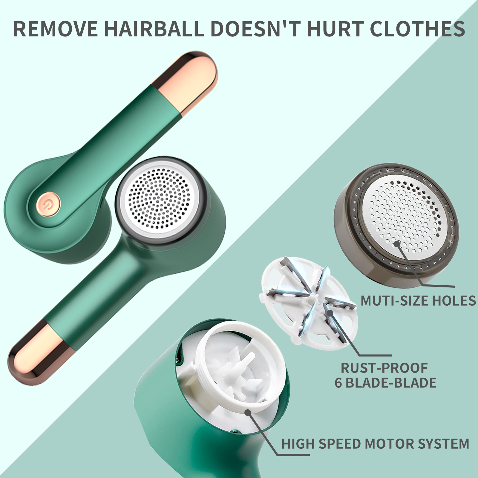 Fabric shaver, rechargeable fluff remover, effectively and quickly removes fluff from clothes, sweaters, sofas, blankets, curtains, wool, and cashmere.