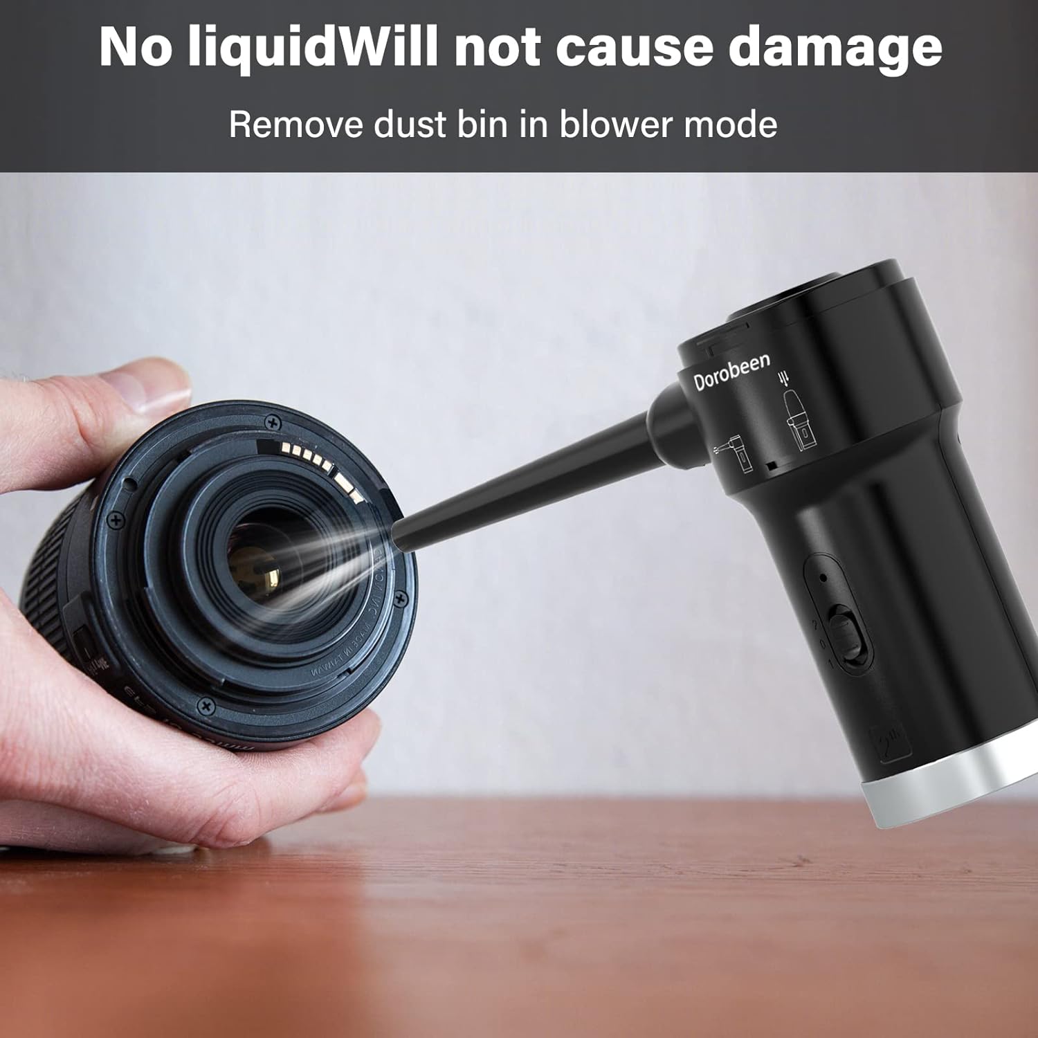 Cordless air dust collector, blower and vacuum 2-in-1, compressed air dust collector, portable handheld electronic air dust collector, power 77000 RPM motor, 1000 PA suction, suitable for keyboards, cars, computers, and toys. 