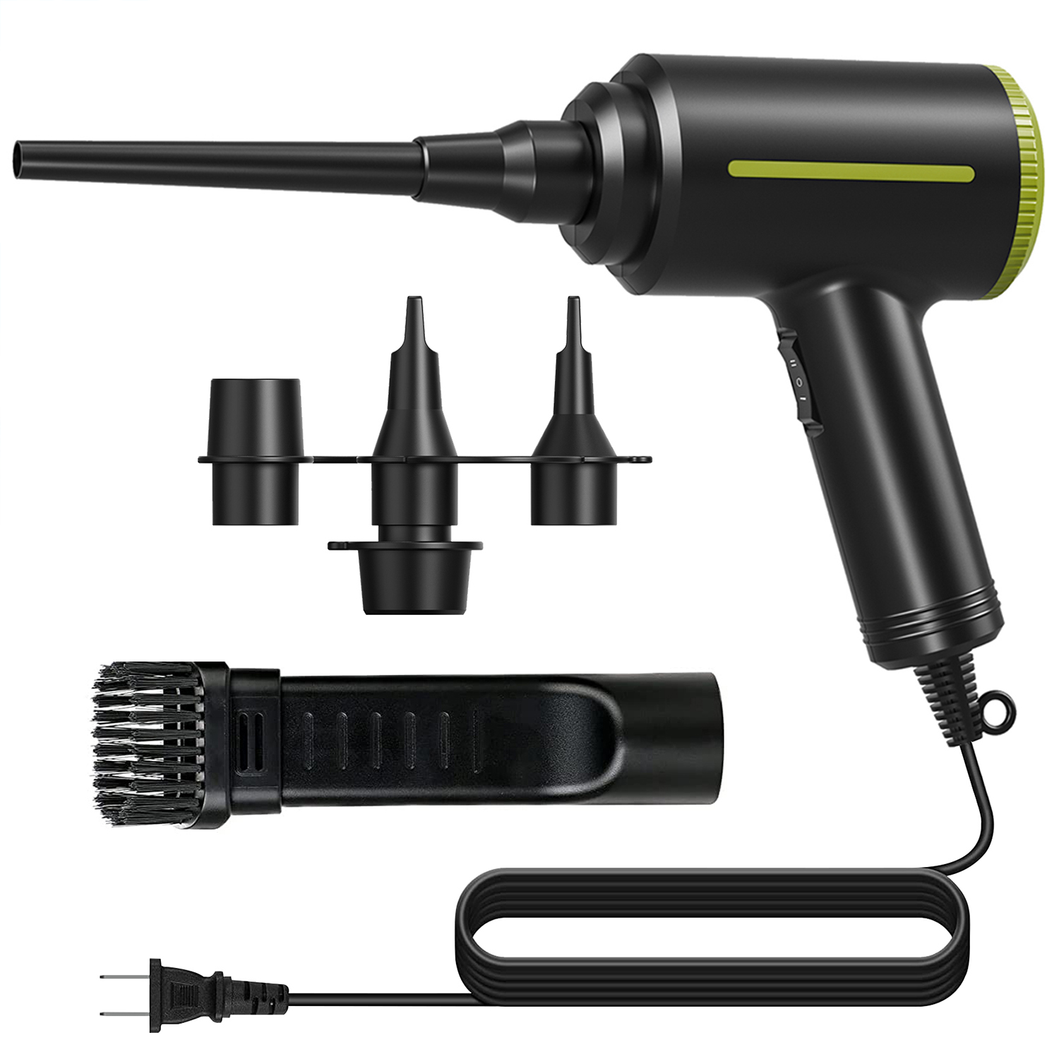 Compressed air dust collector, electric air dust collector, handheld blower, 500W 4000RPM powerful air dust collector, suitable for electronic cleaning of computer keyboards